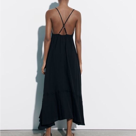 Zara Voluminous Cotton Dress New - Picture 7 of 9